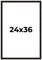 24x36 Bamboo Picture Frame with UV-Resistant Acrylic & Acid Free Backing, Available in 4 Finishes - Brown, Black, Gold, and Natural